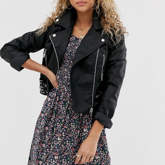 ASOS Jackets & Blazers - New Look ASOS Black Cropped Leather Jacket